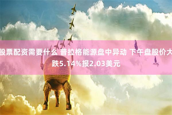 股票配资需要什么 普拉格能源盘中异动 下午盘股价大跌5.14%报2.03美元