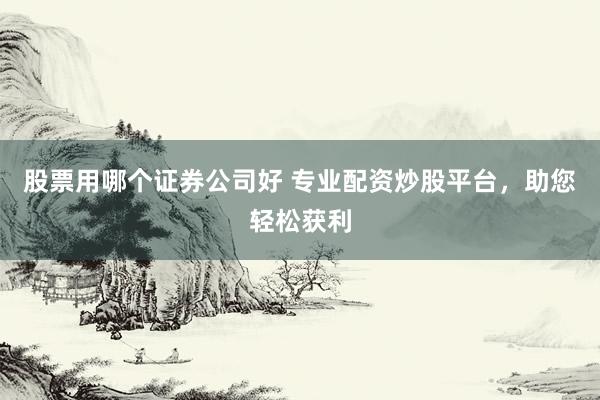 股票用哪个证券公司好 专业配资炒股平台，助您轻松获利